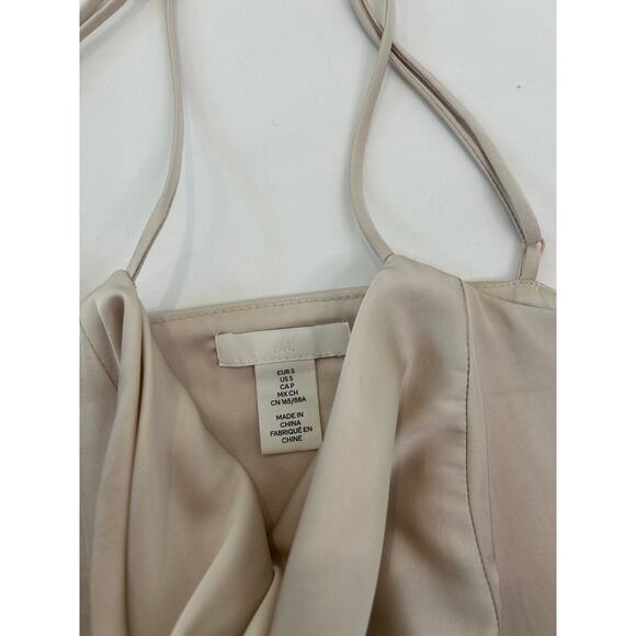 H & M women's Cropped Satin Corset Top Size Small - Picture 2 of 3